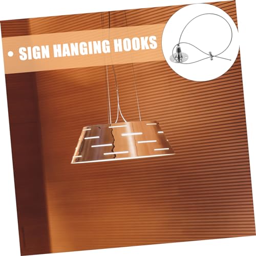 5pcs Wire Rope Hook Hanger for Secure Hanging of Curtains and Signs Design - Easy Wall Ceiling Installation by jojofuny - Used condition - Image 8