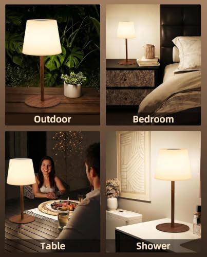 Image of EZVALO Spa-Like Shower Lamp - IP65 Waterproof Bathroom Lamp, Rechargeable Cordless Mood Light, 3 Color Temps for Relaxing Bathroom & Bathtub Experience (1 Pack)