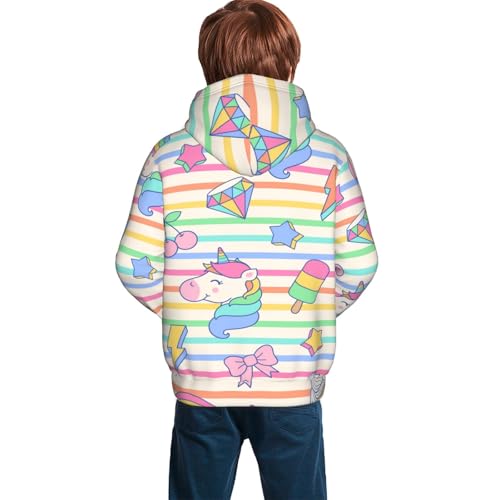 Cute Unicorn Kid Hoodies Boys Sweatshirts Girls Pullover with Pocket4