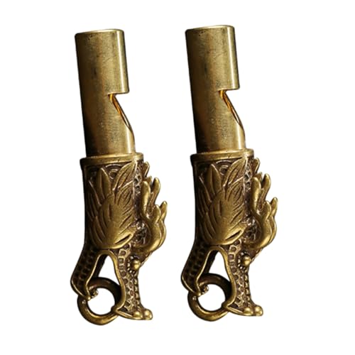 2 Pitos colgante diseño dragón para camping miniatura 1