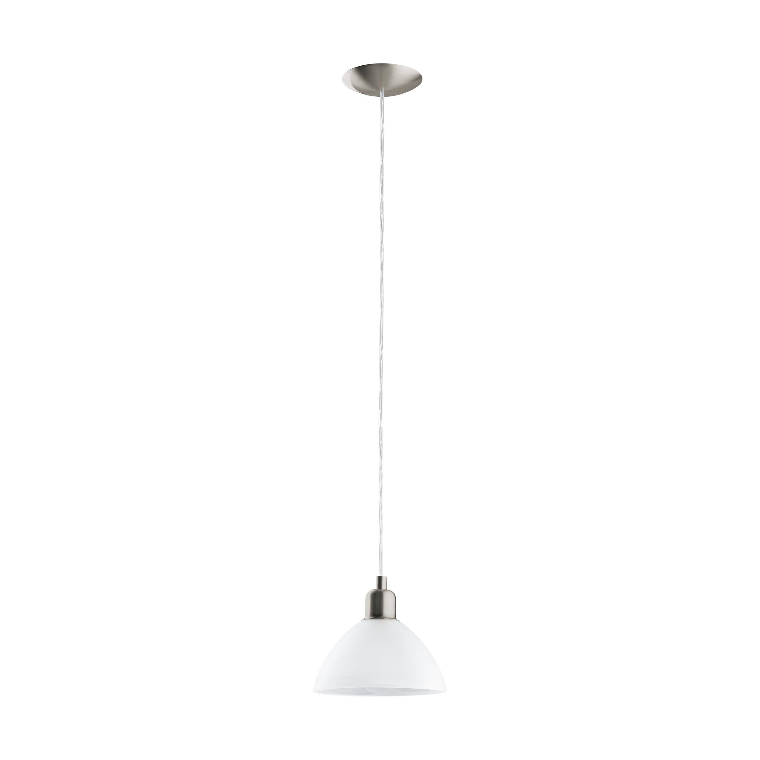 BRENDA NICKEL MATT/ WHITE HANGING SOCKET 1X E27/ 60W IP20 87054