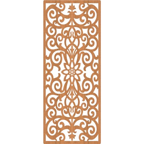 Image of Buel Decorative Pierced Fretwork Wood Wall Panels, 29 3 /8 inchW x 74 3 /8 inchH x 3 /8 inchT, Cherry