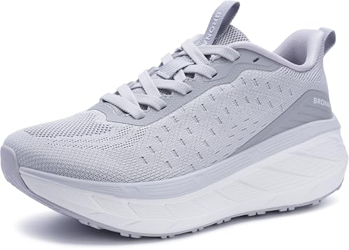 Image of BRONAX Women's Wide Toe Box Shoes | High-Impact Cushion Thick Sole | Comfort for All-Day Walking