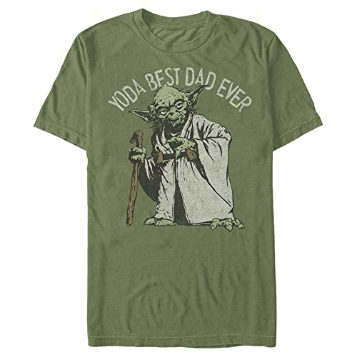 Men's Star Wars Yoda Best Dad Ever T-Shirt - Military Green - Small