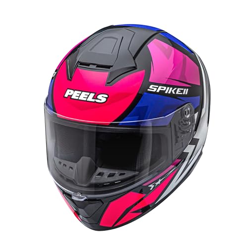 Peels Capacete Moto Fechado Spike II 1ST Preto/Pink 58
