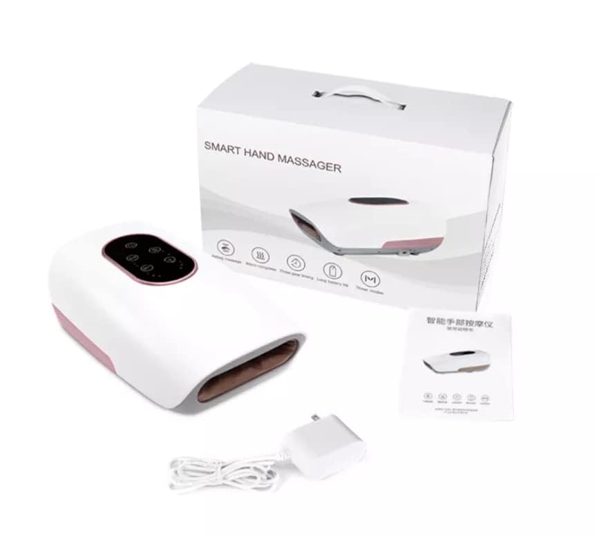 Dr. Pen Cordless Smart Hand Massager Electric Acupressure Hand Palm Massager Machine with Air Pressure and Heat Compression for Fingers Numbness Pain Relief and Blood Circulation, Multicolour