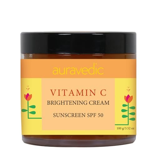Auracedic - Crema de día iluminadora con vitamina C, 100 g, SPF 50