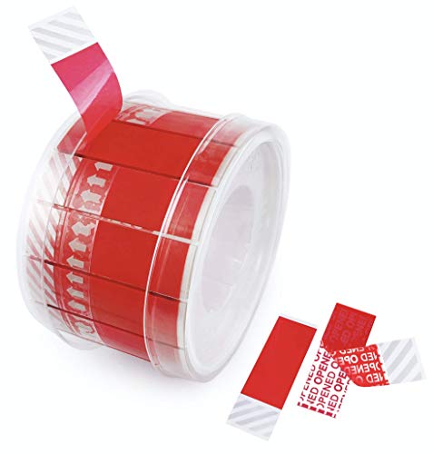red tamper proof seals - Tamper Evident Void Tape Security Proof Seal Red 480 Stickers Per Roll