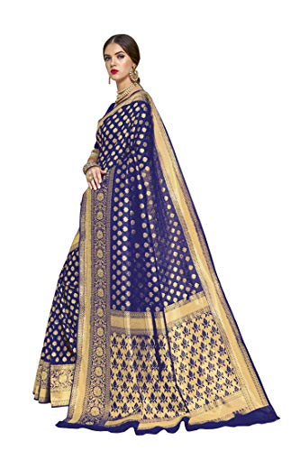 Glory Sarees Women's Kanchipuram Art Silk Saree With Blouse Piece