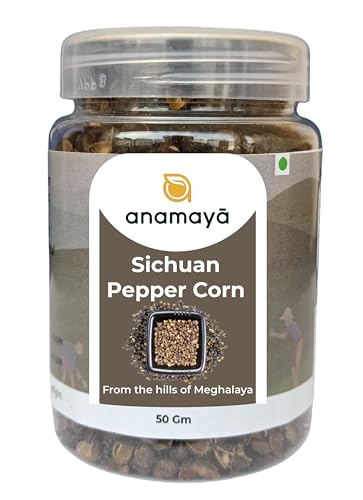 Sichuan Peppercorns 50g | Szechuan Peppercorn | Sichuan Pepper | Szechuan Pepper | Grown in North East India | Packed in an aesthetic reusable jar |