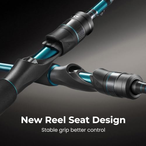 Image of Piscifun Torrent Lite Fishing Rod, IM6 Graphite Spinning & Casting Rod | Extra Backup Tip Section, Lightweight & Sensitive Rod, 2-Piece Design, Extended Ferrule, Zirconium Oxide Guides