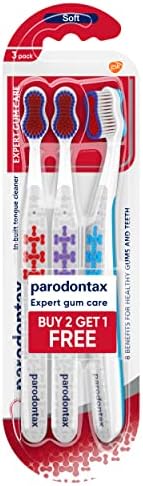 Parodontax Adult Expert Gum Care Manual Toothbrush (Pack Of 3, Free), White
