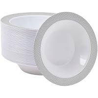 JOLLY CHEF 50-Count 12-Oz Jolly Chef Disposable Plastic Bowls (Silver)
