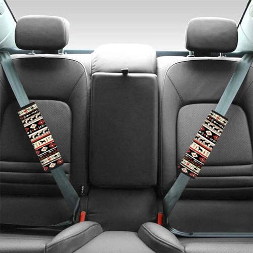 Image of AFPANQZ 2PCS Animal Horse Seat Belt Cover Pads Cushion Universal Fit Safety Seatbelt Pillow Head and Neck Support Adjustable Driver Shoulder Protection Luggage Bag Strap Pad Gray