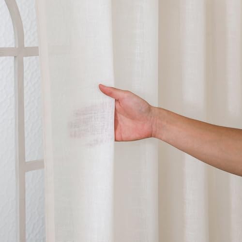 Image of Story@Home Combo Curtains of Cotton & Sheer | Semi Long Door Curtain 8 Feet Long Set of 3, Semi Long Door Light Filtering Layered & Sheer Curtain | Combo Panels, 116 X 242 Cm | White & Maroon /Mustard