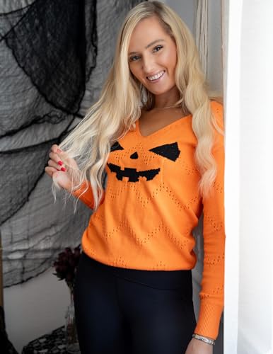 Image of Zeagoo Womens Sweaters Fall Trendy Casual Long Sleeve Shirt Lightweight V Neck Off Shoulder Crochet Pullover Top Outfit