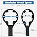 AR-PRO Chlorinator Wrench Opener with CLX200K O-Rings - 1 Piece Chlorinator Lid Wrench and 2 Pieces O-Rings for Hayward CL200, CL220, and CL2002S - Made of 50% More Durable Plastic