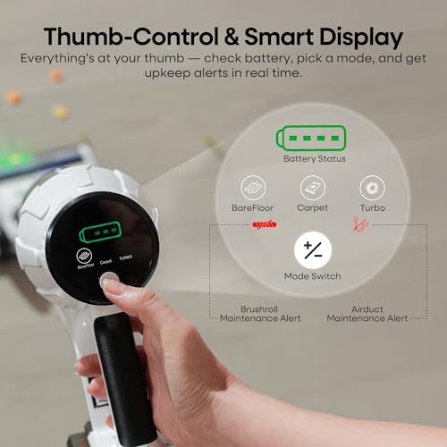 ElecKeys Cordless Vacuum Cleaner, 580W 48KPA Vacuum Cleaners for Home - image 8