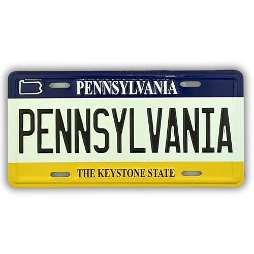 Pennsylvania License Plate Magnet, Keystone State Souvenir Accessory, 3.5 Inches