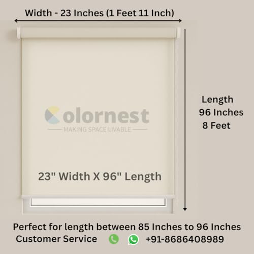 Image of 100% Blackout Premium Roller Blinds for Windows 23 Inch W X 96 Inch L| Textured Linen Fabric | Thermal Insulated Roll-Up Shades | UV Sun Protection for Home & Office | Heavy Duty | Ash Brown