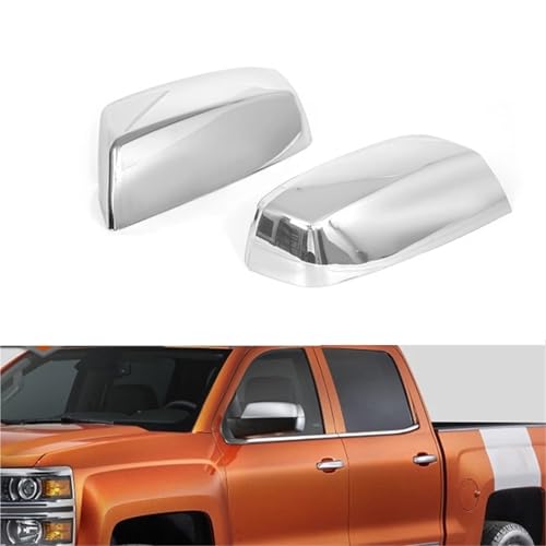 Capot de rétroviseur pour GMC Sierra 1500 2014-2018 coque chromée - 5