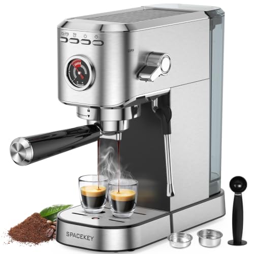 Spacekey Espresso Machine 20 Bar, Professional...