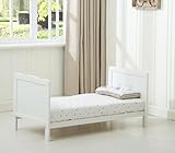 mcc direct Cot Bed Wooden Baby Cot Toddler Bed Premier Aloe Vera Water Repellent Mattress Cream White - Orlando - Image 5