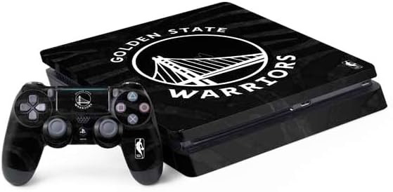 Skinit Decal Gaming Skin Compatible with PS4 Slim Bundle - Officially Licensed NBA Golden State Warriors Large Logo Design