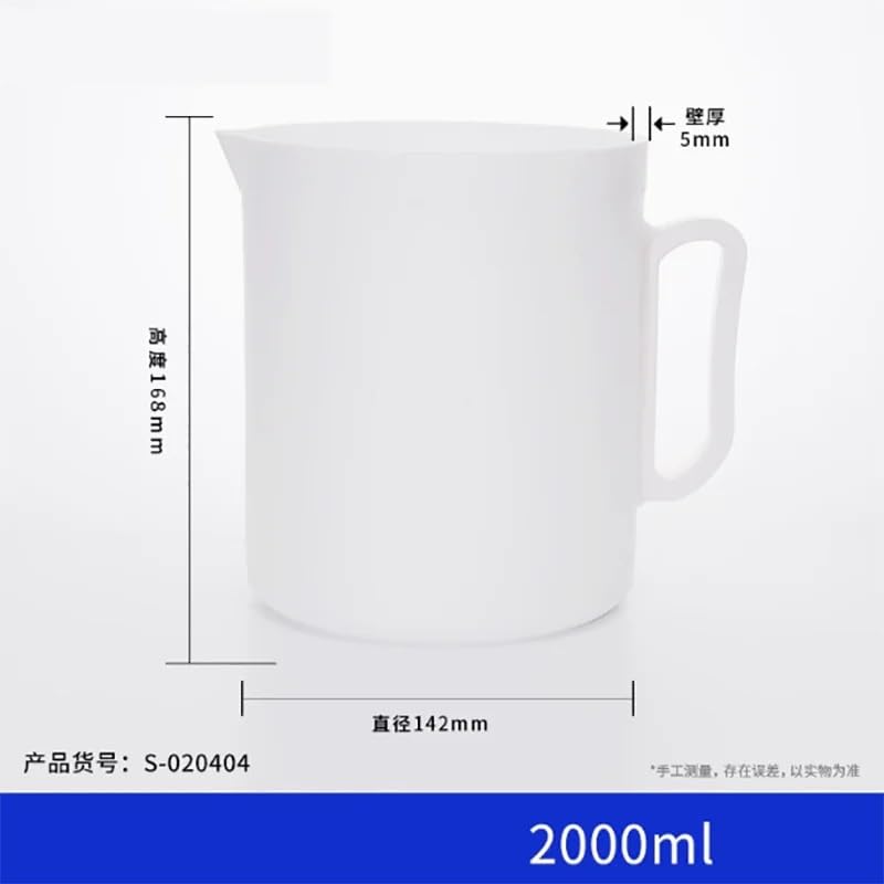 Vaso de PTFE con mango resistente al ácido, resistente al calor, laboratorio de 250-5000ml(2000ml)