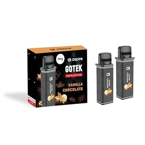【GOTEK】ASPIRE GOTEK X 交換用 POD 充填済み カートリッジ 2個入り アスパイア 純正 抵抗値 0.8Ω プレフィルド ポッド/VAPE(ベイプ) (バニラチョコレート)