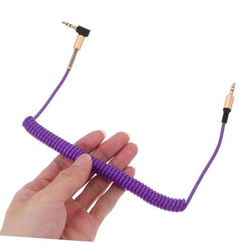 Cable de audio AUX 3.5mm macho a macho en espiral x4 miniatura 4
