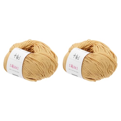 Hilo de algodón 100% suave para tejer pack de 2 madejas de 50g para ganchillo 2