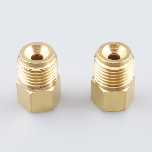 Image of AC PERFORMANCE 7 /16x24 Inverted to 9 /16x18 Male Fittings Brass 2PCS