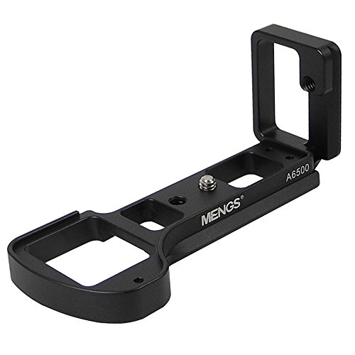 MENGS A6500 Placa de liberación rápida en forma de L con material de aleación de aluminio para cámara Sony A6500 compatible con el estándar Arca-Swiss