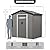 Nuu Garden 6 x 4 FT Outdoor Storage Shed with Sliding Doors, Galvanized Metal Garden Storage Shed with Sloping Roof, Rust-Resistant Backyard Tool Shed with Air Vents for Patio, Lawn, Gray