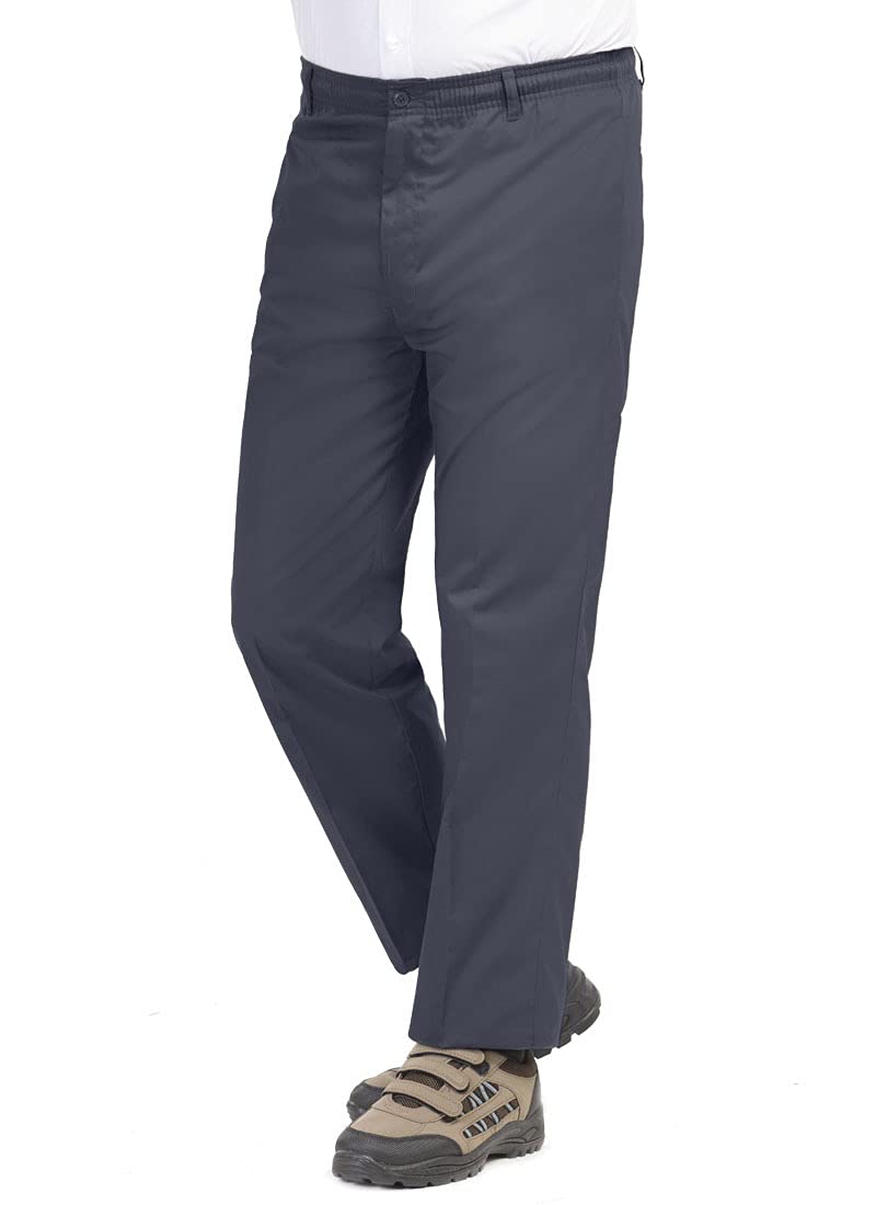– Mens Rugby Trousers Fully Elasticated Smart Casual Pants for Work, Leisure, Indoor & Outdoor Activities 34 Waist / 29 Leg Length Navy