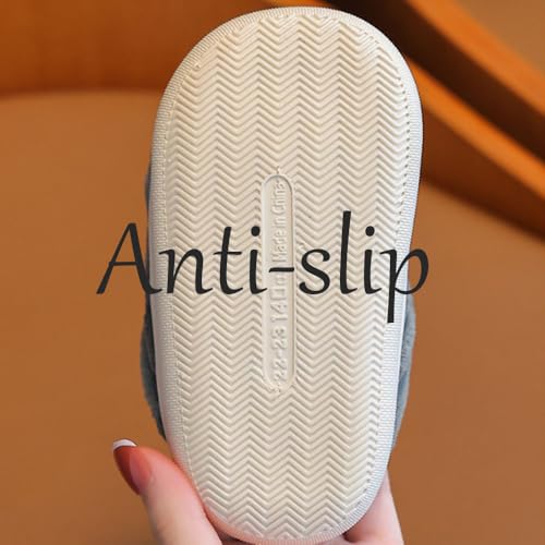 Slipper Booties, Winter Fuzzy Warm Thick-Soled Plush House Cloud Slides Children's, Sweat-Wicking, Cold-Resistant3