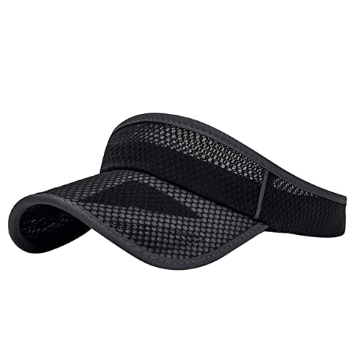Image of Outdoor Sport Cap Wide Brim UV Protection Breathable Adjustable Baseball Cap for Beach Golf Running Tennis