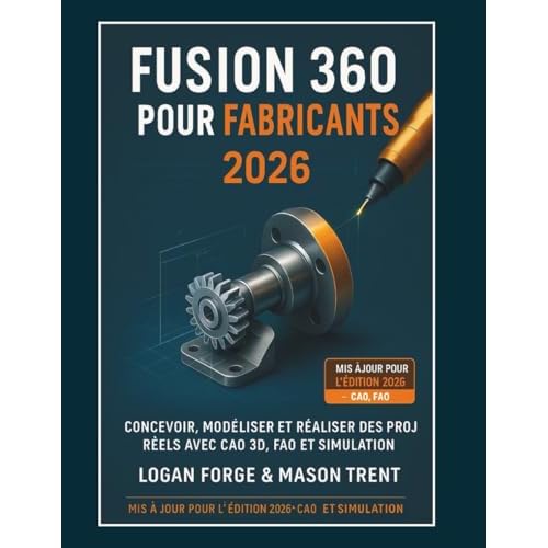 Fusion 360 pour les créateurs 2026: Concevez, modélisez et réalisez des projets concrets grâce à la CAO 3D, la FAO et la simulation. 13 Fusion 360 pour les créateurs 2026: Concevez, modélisez et réalisez des projets concrets grâce à la CAO 3D, la FAO et la simulation.