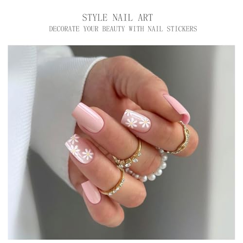 JMEOWIO Nagelfolie UV Härtend Blumenrosa UV Gel Nail Strips Nagelsticker Nagelaufkleber Nail Art Dekoration Nageldesign Zubehör