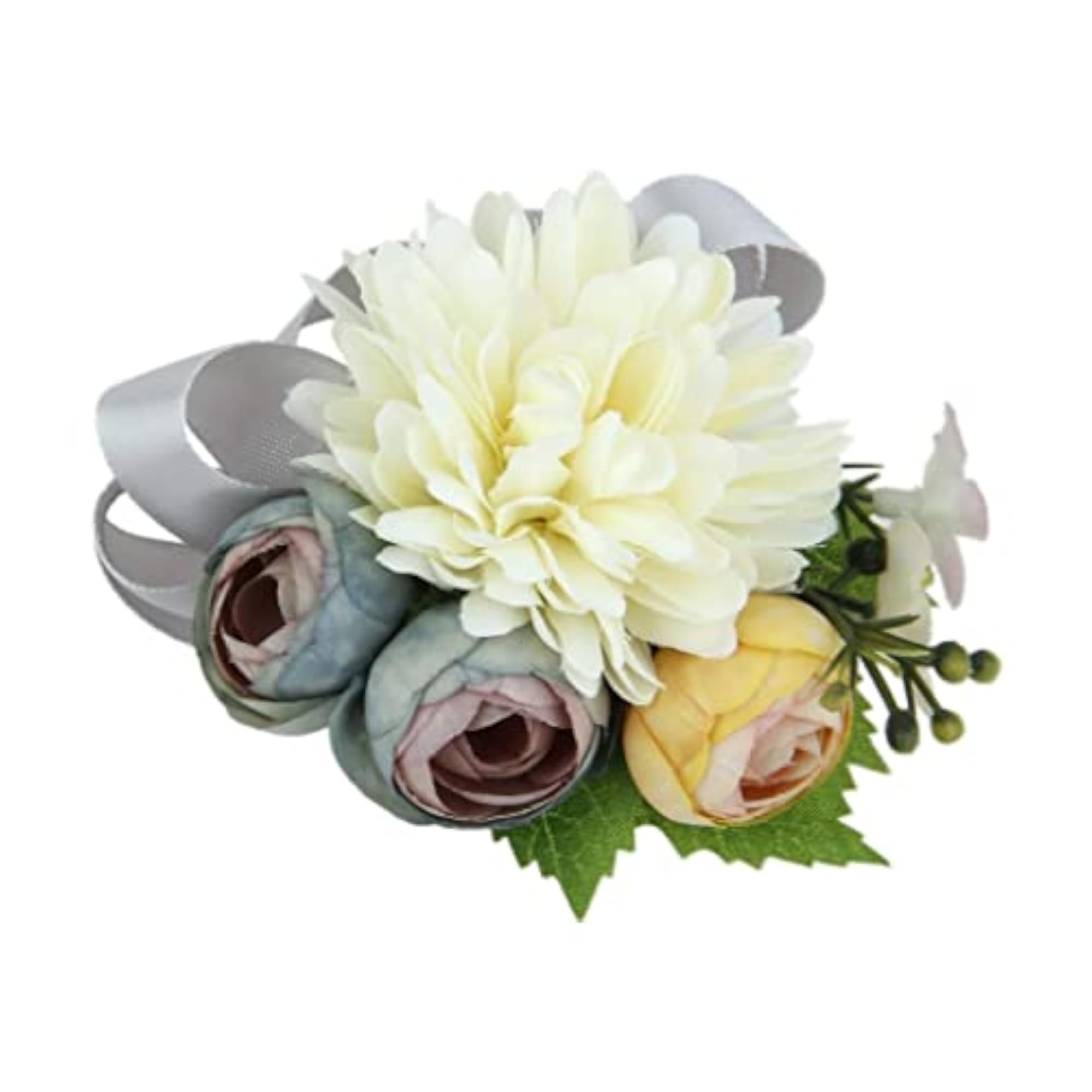 Wedding Groom Tuxedo Boutonniere Flower Brooch