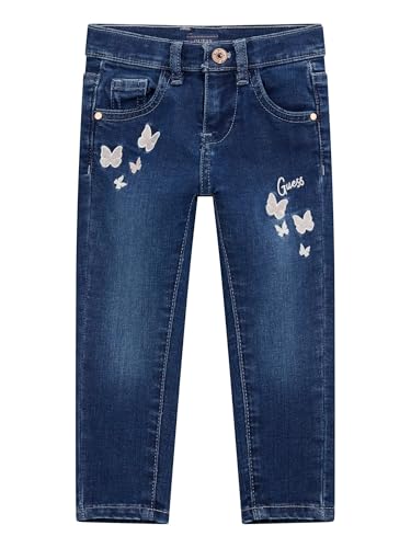 GUESS Girls' Stretch Denim Skinny Pants with Sequins