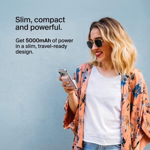 Miniatura 4 de Belkin Cargador portátil, banco de energía inalámbrico de 5000 mAh, cargador MagSafe de 7.5 W, soporte desplegable integrado - iPhone 17, Air, Pro,