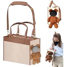 One-Shoulder Portable Cute Dog Outing Largecarrier Bag, Fashion Dog Purse Pet Carrier Leather Box for Small Dogs Cats Puppy, Portable Tote Bag Airline Approved Soft-Sided Carriers L