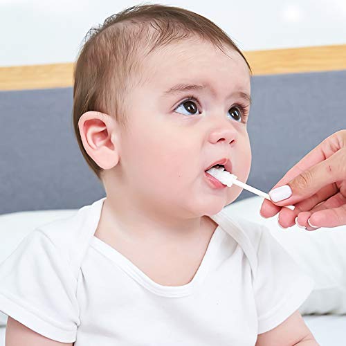 Healifty 30 peças limpador de língua para bebê escova de dentes descartável limpador de língua, gaze