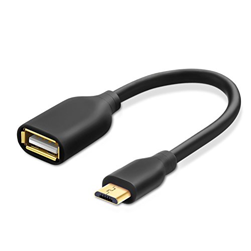 Besgoods OTG USB Adapter, 6Inch Short Micro USB 2.0 OTG Cable On The