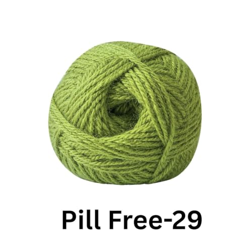 Image of VCR Olive Green Yarn, Pill-Free Soft Knitting Yarn, 100 Grams Hank, 263 Meters Length, Low-Pill Acrylic Yarn, Soft Crosia Threads, Pack of 1, Suitable for Beanies, Caps and Gloves