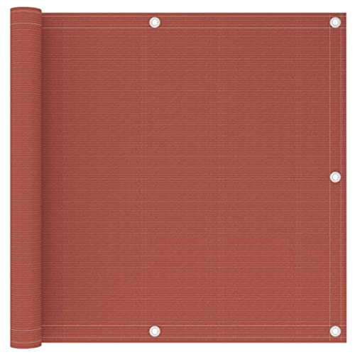 INLIFE Balkon-Sichtschutz Terracotta-Rot 90x500 cm HDPE
