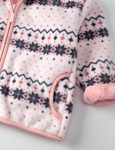 Toddler Printed Polar Fleece hooded Jacket Baby Boys Girls Kids Winter Warm Spring Autumn Outerwear Soft Lightweight4