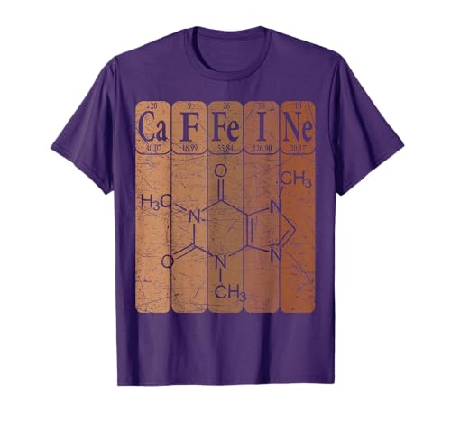 Caffeine Periodic Table Elements Coffeeholic Coffee Lover T-Shirt